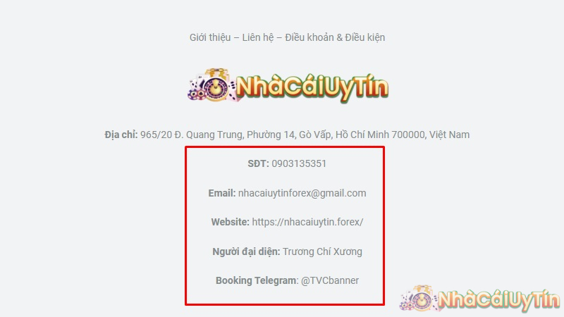 liên hệ nhà cái uy tín